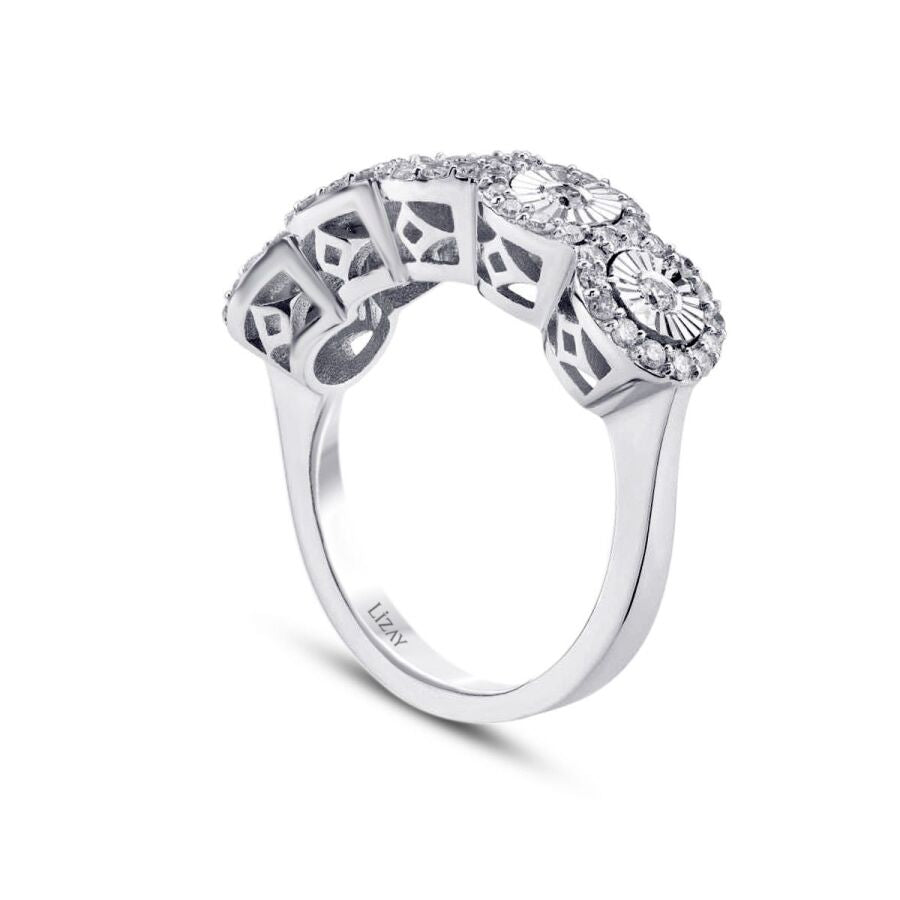0,29 Carat Diamond Five-Stone Ring