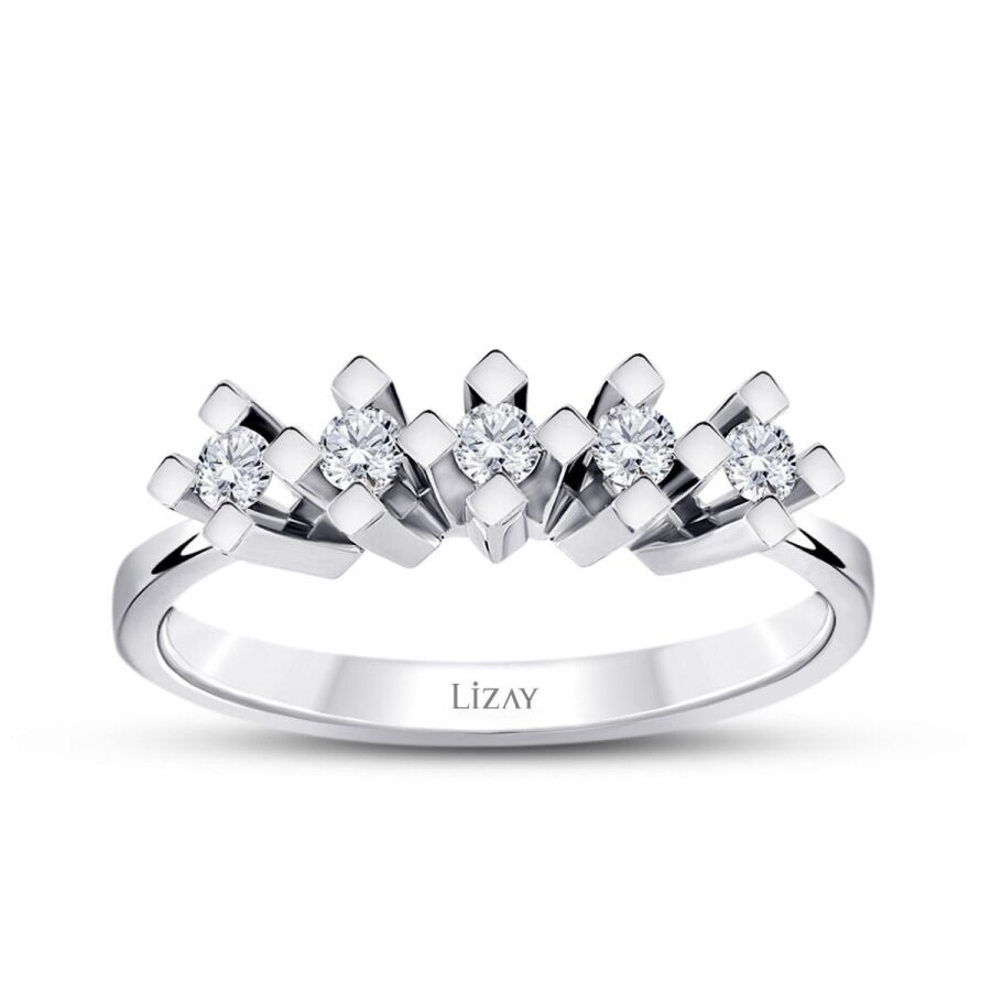 0,20 Carat Diamond Five-Stone Ring