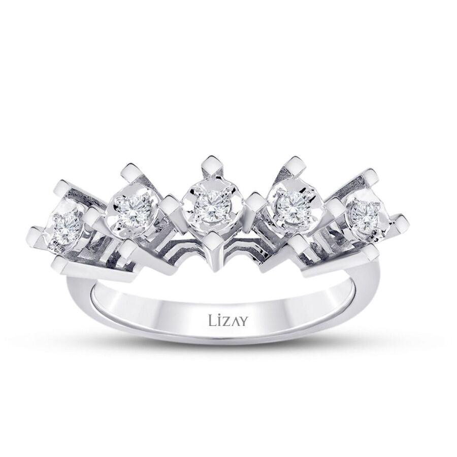 1,00 Carat-Style Diamond-Effect Five-Stone Ring