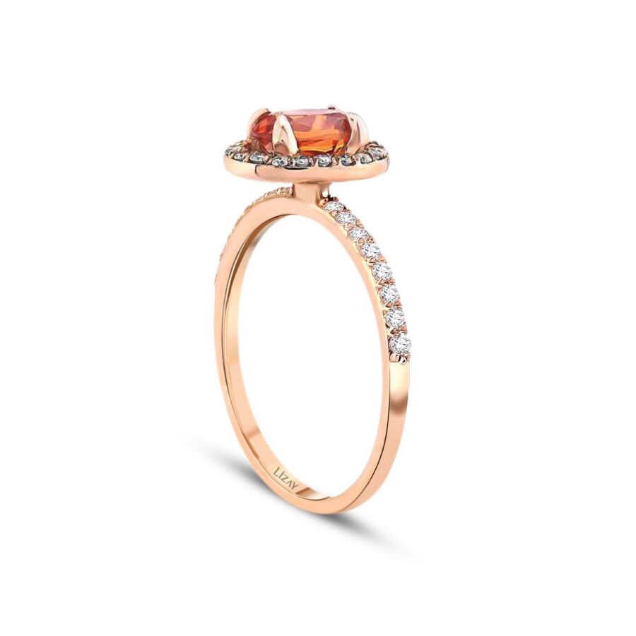 0,99 Carat Diamond Amethyst Ring