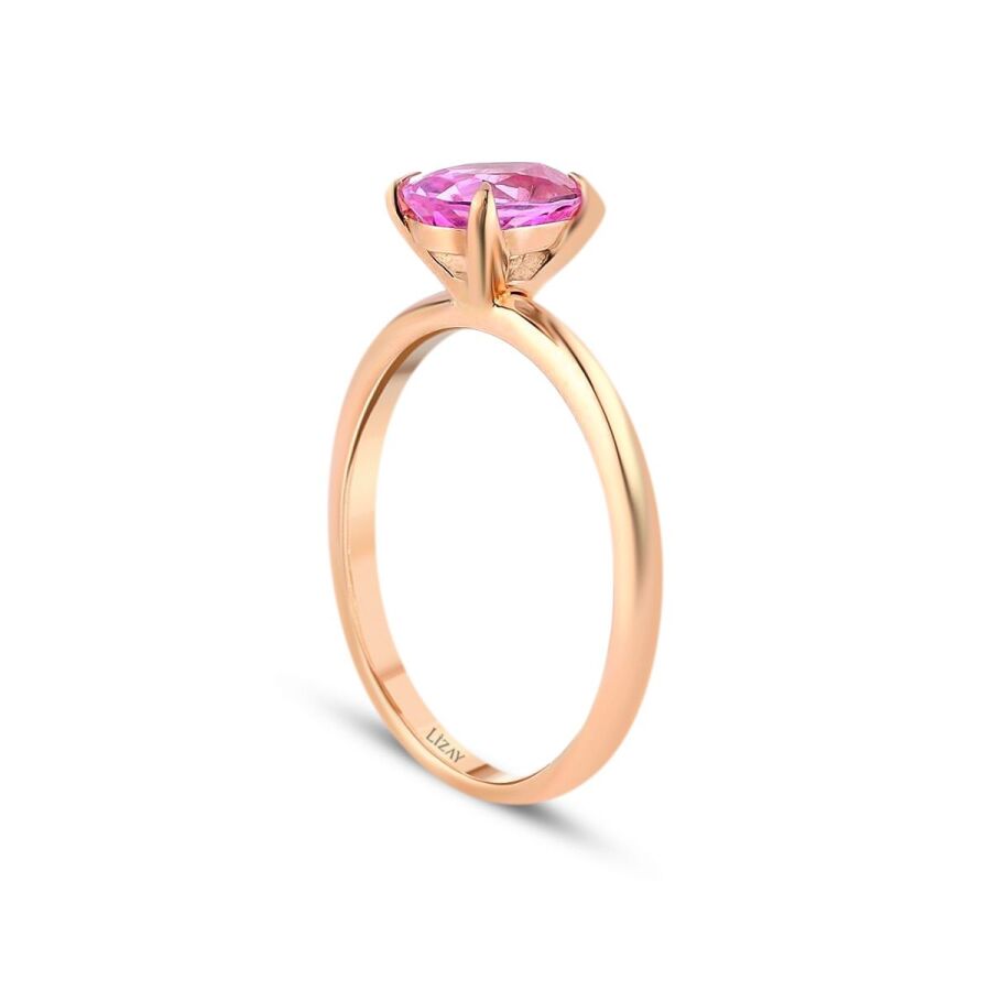 1,03 Carat Pink Sapphire Pear Ring