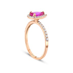 1,10 Carat Diamond Colored Stone Ring