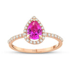 1,10 Carat Diamond Colored Stone Ring