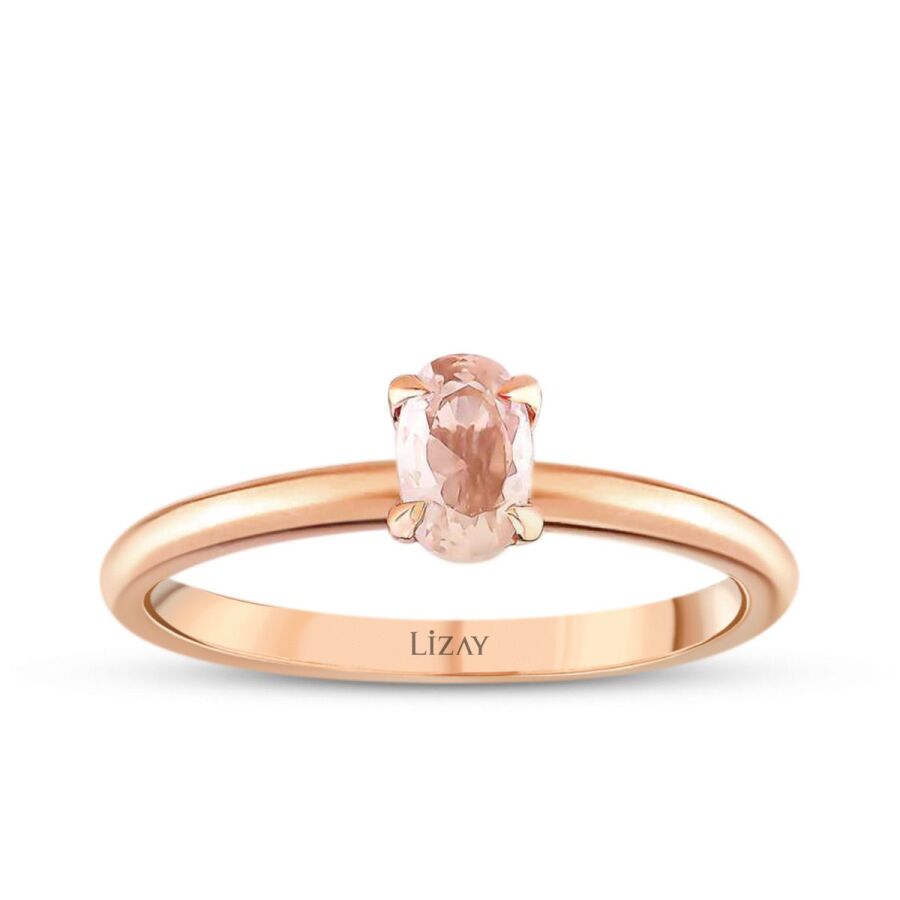 0,65 Carat Morganite Stone Ring
