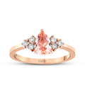 0,77 Carat Diamond Morganite Ring