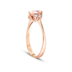 0,77 Carat Diamond Morganite Ring