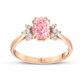 0,77 Carat Diamond Colored Stone Ring