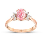 0,77 Carat Diamond Colored Stone Ring