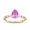 1,78 Carat Diamond Pink Sapphire Ring