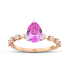 1,78 Carat Diamond Pink Sapphire Ring