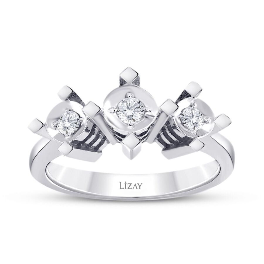 0,16 Carat Diamond-Effect Tria Rings