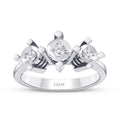 0,16 Carat Diamond-Effect Tria Rings