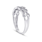 0,10 Carat Diamond Two-Row Half-Eternity Ring