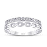 0,10 Carat Diamond Two-Row Half-Eternity Ring