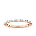 0,38 Carat Diamond Baguette Half-Eternity Ring