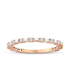 0,38 Carat Diamond Baguette Half-Eternity Ring