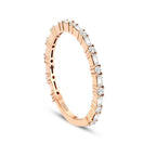 0,38 Carat Diamond Baguette Half-Eternity Ring