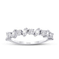 0,47 Carat Diamond Baguette Half-Eternity Ring
