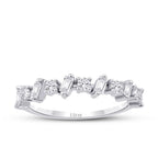 0,47 Carat Diamond Baguette Half-Eternity Ring