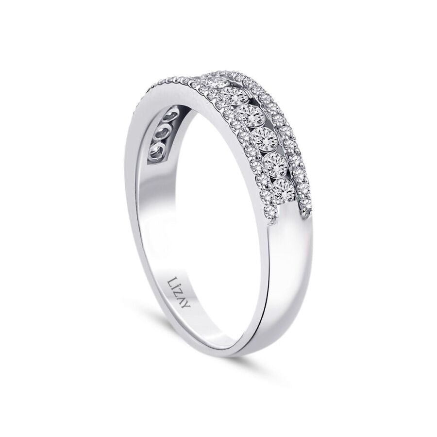 0,63 Carat Diamond Half-Eternity Ring