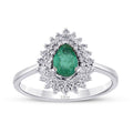 0,91 Carat Diamond Emerald Ring