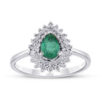 0,91 Carat Diamond Emerald Ring