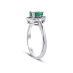 0,54 Carat Diamond Emerald Ring