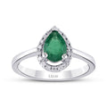 0,54 Carat Diamond Emerald Ring