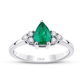0,75 Carat Diamond Emerald Ring