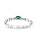 0,13 Carat Diamond Emerald Ring