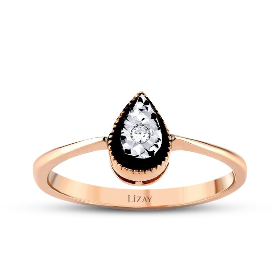 0,02 Carat Diamond Pear Trend Ring