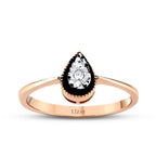 0,02 Carat Diamond Pear Trend Ring