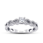 0,43 Carat Diamond Solitaire Engagement Infinity Ring