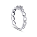 0,10 Carat Diamond Chain Baguette Ring