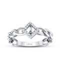 0,10 Carat Diamond Chain Baguette Ring
