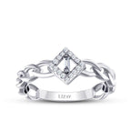 0,10 Carat Diamond Chain Baguette Ring