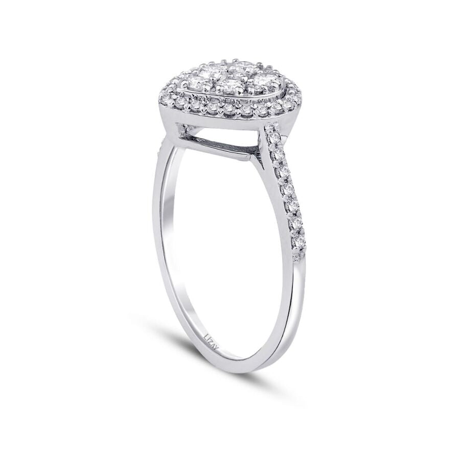 0,25 Carat Diamond Pear Ring