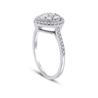 0,25 Carat Diamond Pear Ring