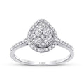 0,25 Carat Diamond Pear Ring