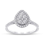 0,25 Carat Diamond Pear Ring