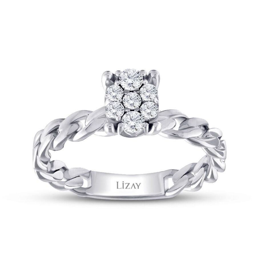 0,23 Carat Diamond Chain Ring