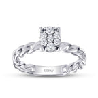 0,23 Carat Diamond Chain Ring