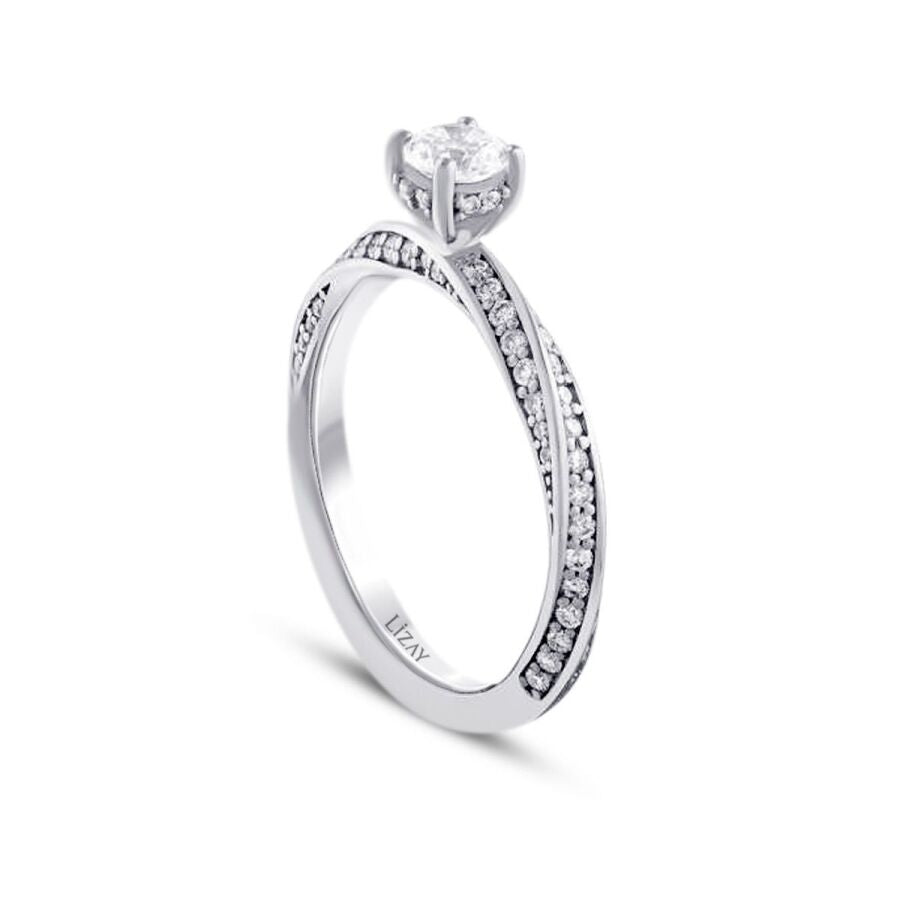 0,98 Carat Diamond Round Solitaire Engagement Ring
