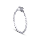 0,04 Carat Diamond Stone Twisted Ring
