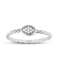 0,04 Carat Diamond Stone Twisted Ring