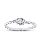 0,04 Carat Diamond Stone Twisted Ring