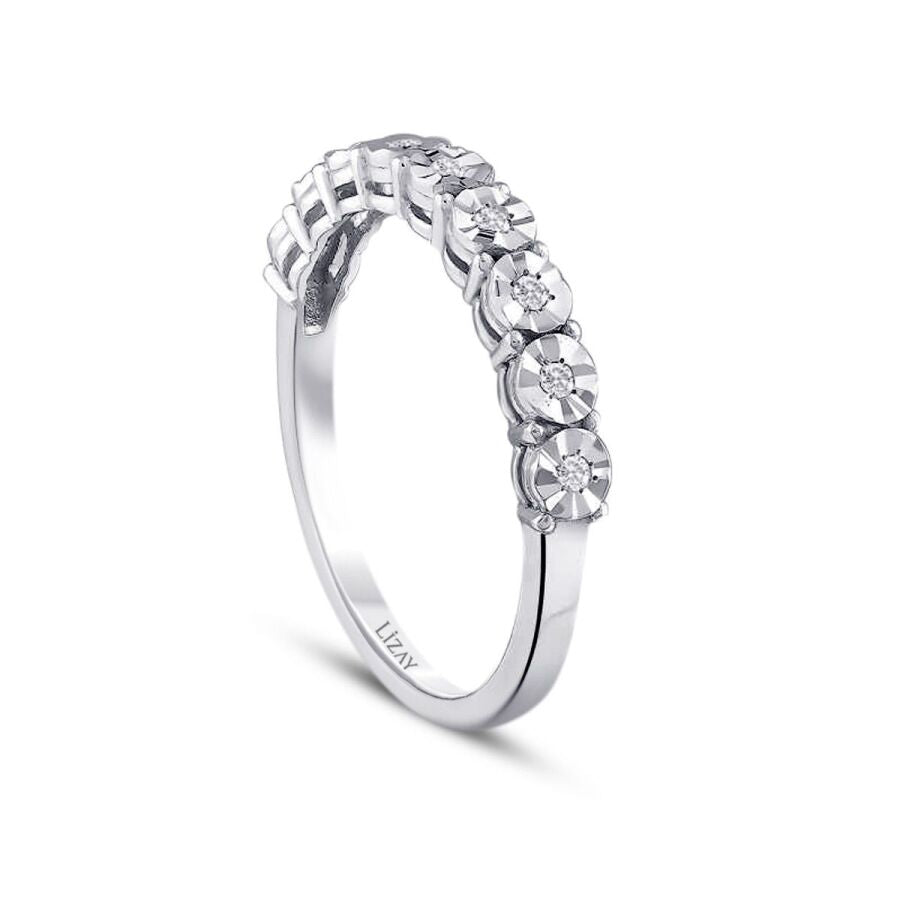 0,08 Carat Diamond Effect Stone Ring
