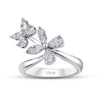 0,33 Carat Diamond Flower Ring