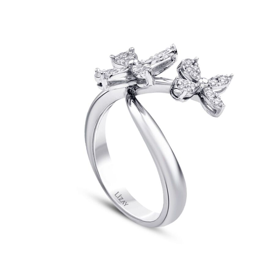 0,33 Carat Diamond Flower Ring