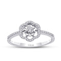 0,20 Carat Diamond Flower Ring